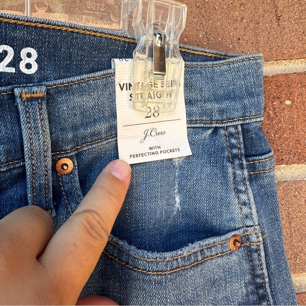 J. Crew 9" vintage slim-straight jean in Tilda wash Size 28 New - Picture 5 of 15